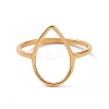 Ion Plating(IP) 201 Stainless Steel Teardrop Finger Ring LS-RJEW-J051-15G-2