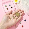 10Pcs 10 Styles Mixed Gemstone Half Round Charms G-CJ0001-81-4