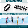Unicraftale 18pcs 6 Style 304 Stainless Steel Grooved Finger Ring Settings STAS-UN0040-58-5