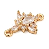 Brass Pave Clear Cubic Zirconia Connector Charms LS-ZIRC-U004-02G-02-2