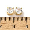 Brass with  Single Clear  Cubic Zirconia Bead KK-H461-09B-G-3