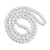 Baking Paint Electroplate Glass Beads Strands GLAA-G120-01A-2