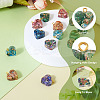 14Pcs 7 Colors Transparent Resin Natural Imperial Jasper Dyed Chips Pendants G-TA0001-39-16