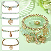 1 Set Acrylic & Glass Beaded Stretch Bracelet Sets BJEW-SP0001-11-3