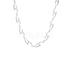 201 Stainless Steel Alloy Liquid Irregular Link Chain Necklaces FS-WG172B5-01-1-5