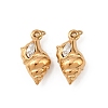 304 Stainless Steel with Clear Cubic Zirconia Pendants STAS-G364-05G-1