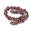 Baking Paint Glass Bumpy Beads Heart LAMP-V001-09F-2