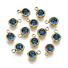 PVD Vacuum Plating 201 Stainless Steel Rhinestone Charms LS-X-STAS-S068-09G-2