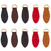 10Pcs 5 Colors Cattlehide Zipper Heads PURS-CL0001-19A-7