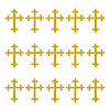 Polyester Metallic Thread Embroidery Applique Patch LS-PATC-WH0005-19-1