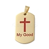 304 Stainless Steel Enamel Pendants STAS-G346-38G-1
