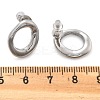 304 Stainless Steel Chunky Oval Studs Earrings for Women LS-EJEW-K306-28P-5