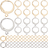 80Pcs 2 Color 304 Stainless Steel Leverback Earring Findings STAS-SP0001-17-1