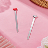 2Pcs 2 Colors 201 Stainless Steel Bookmarks AJEW-LP0004-86-1