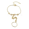 Brass Micro Pave Cubic Zirconia Mittens Bracelets BJEW-C156-01G-06-4