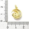 Rack Plating Brass Micro Pave Cubic Zirconia Pendants KK-D359-14G-3