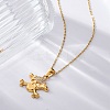 304 Stainless Steel Crystal Rhinestone Skull Pendant Necklaces LS-NJEW-Z057-03B-G-3