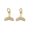 Brass Micro Pave Cubic Zirconia Pendants KK-Z120-04G-02-1