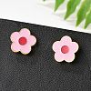 304 Stainless Steel Enamel Stud Earrings STAS-E502-01G-02-2