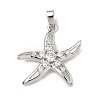 Brass Micro Pave Clear Cubic Zirconia Pendants X-KK-H254-12P-1