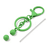 Spray Painted Alloy Bar Beadable Keychain for Jewelry Making DIY Crafts KEYC-A011-02D-4