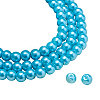 Eco-Friendly Dyed Glass Pearl Round Beads HY-BC0001-6mm-RB024-5