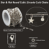 DIY Brass Micro Pave Clear Cubic Zirconia Curb Chains Necklaces/Bracelets Making Kits DIY-BBC0002-63P-2