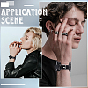 1Pc Vintage Punk Rock Style Wide Leather Cord Wristband Bracelets for Unisex BJEW-CL0001-17A-5