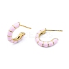 Enamel C-shape Stud Earrings EJEW-N052-05B-2