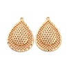Rack Plating Brass Hollow Pendants KK-P244-10KCG-1