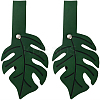 2Pcs Leaf PU Leather Cardigan Clips JEWB-CL0001-01A-1
