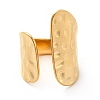 Ion Plating(IP) 304 Stainless Steel Wide Flat Open Cuff Ring for Women X-RJEW-F131-16G-2