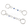 1 Set Alloy Enamel Evil Eye Links Bag Strap Extenders FIND-AR0003-58-1