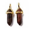 Synthetic Mahogany Obsidian Pointed Pendants G-K329-14G-2