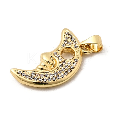 Brass Micro Pave Cubic Zirconia Pendants KK-I360-047G-1