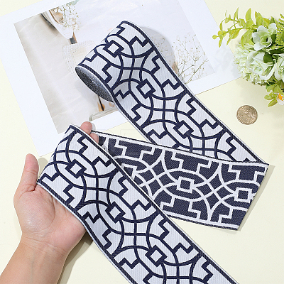 5M Ethnic Style Embroidery Polyester Ribbons OCOR-PH0007-94C-1