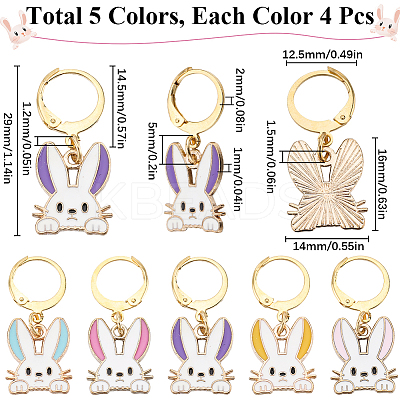 Alloy Enamel Pendant Decorations HJEW-SC00049-1
