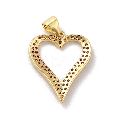 Rack Plating Brass Micro Pave Cubic Zirconia Pendants LS-KK-A160-04G-1