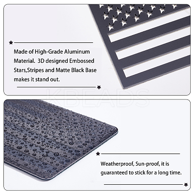 Aluminum & Acrylic Adhesive Sticker Car Stickers DIY-FH0004-26-1