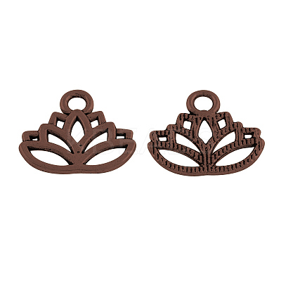 Tibetan Style Alloy Charms TIBEP-36884-R-NR-1