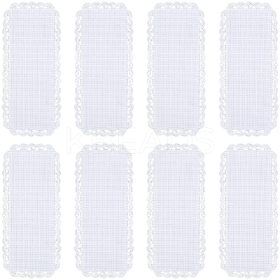 10Pcs Linen Aida Cloth Bookmarks for Cross Stitch Making DIY-CY0001-77-1