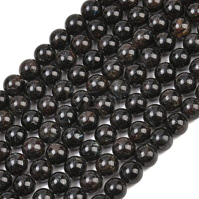 Natural Glaucophane Beads Strands G-F836-A01-8mm-1