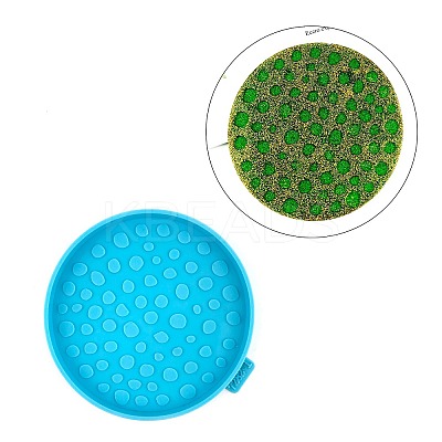 Flat Round Silicone Cup Mat Molds DIY-M039-01-1