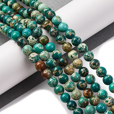 Dyed Natural Regalite/Imperial Jasper/Sea Sediment Jasper Beads Strands X-G-B124-C02-13-1