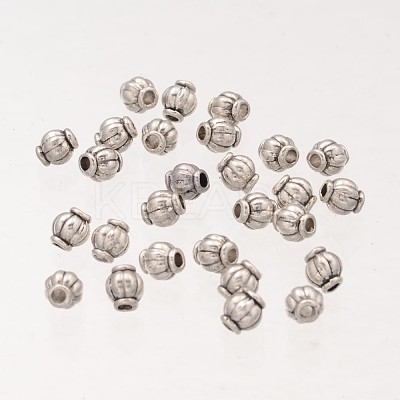 Barrel Tibetan Silver Spacer Beads A575-NF-1