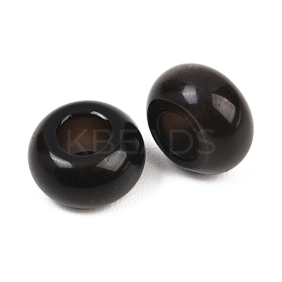 Natural Silver Obsidian European Beads G-G740-14x8mm-44-1