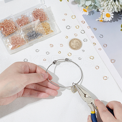 1200Pcs 12 Styles 304 Stainless Steel Open Jump Rings STAS-ME0001-75-1