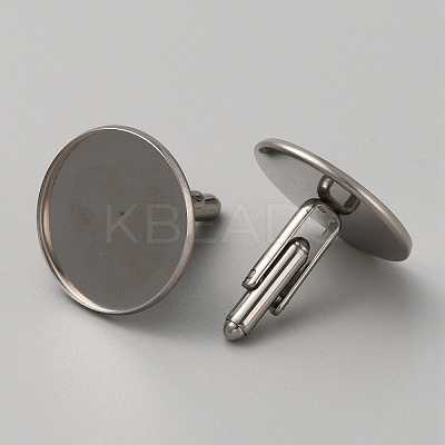 304 Stainless Steel Cuff Button STAS-WH0022-96P-1