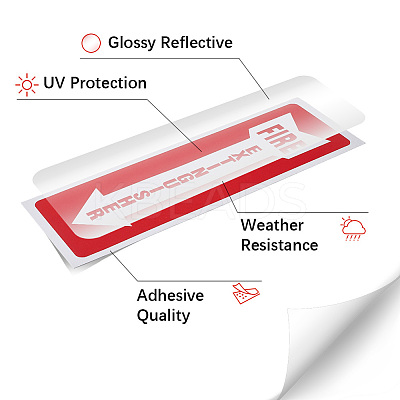 Waterproof Fire Extinguisher Sign Stickers DIY-WH20049-20-1