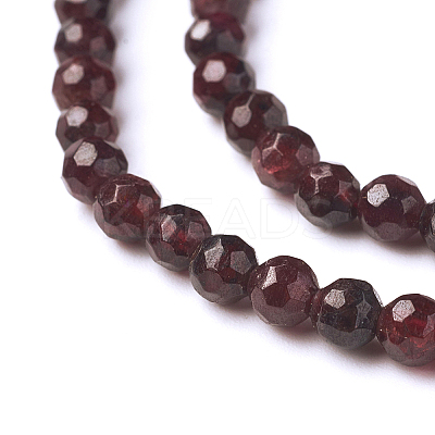 Natural Garnet Beads Strands X-G-J376-36B-4mm-1